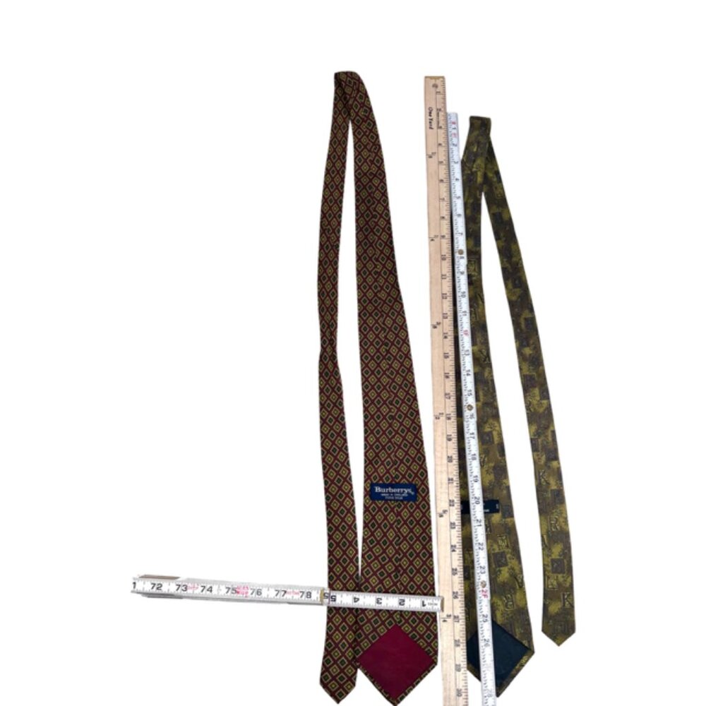 Set: 2 Neckties Burberry Paisley & Karl Linger Paris+1Burberry Handkerchief(53 - Picture 12 of 16